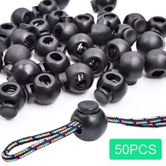 50 elastic cord fasteners with spring toggle Arts and Crafts DIY projects - Picture 2 of 16